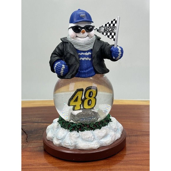 Jimmy Johnson #48 NASCAR Snowman Snowglobe‎ NOS 2004 #37/5000 The Memory Co. - Picture 1 of 6